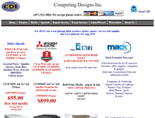 Tablet Screenshot of mitsubishiprinters.com